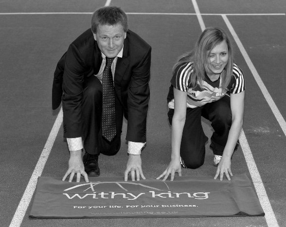Katrina Hart pictured with Simon Elliman, partner at Withy King