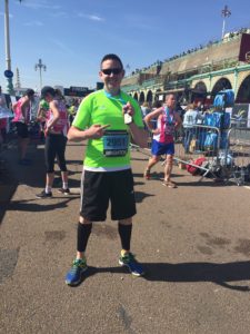 Rob Beazley completes 25th race with Brighton Marathon for Cancer Research UK