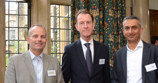 Bessemer Society: L - R Simon Bassett, Alex Stewart and Dr Gordon Sanghera