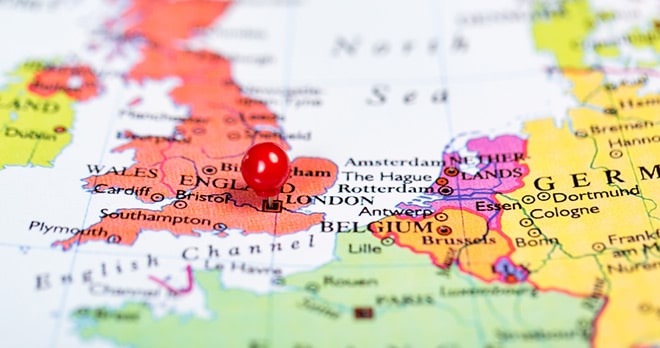 London on the map