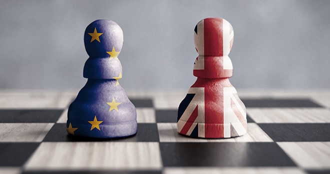 Brexit chess concept
