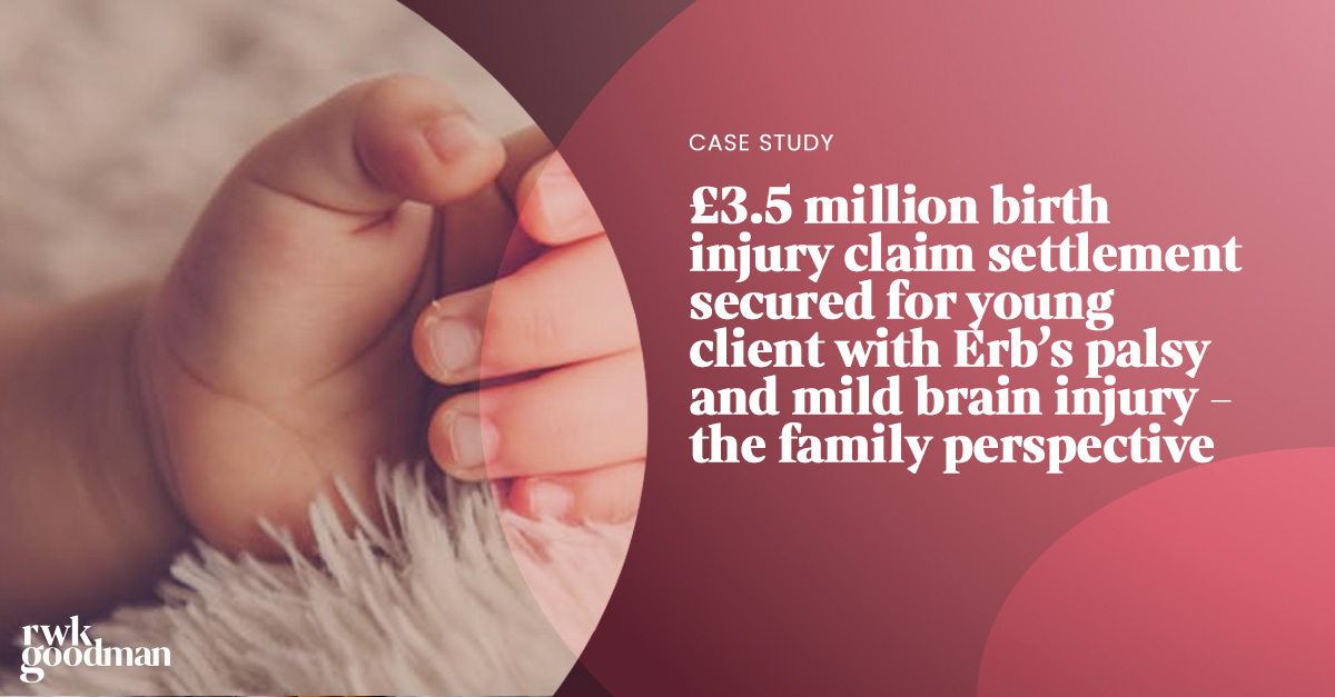 £3.5 million birth injury claim settlement secured for young client ...